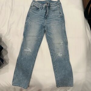 White House Black Market Light Blue Straight Leg Jeans
